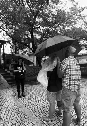 Filming during Typhoon Shan Shan Filming during Typhoon Shan Shan
